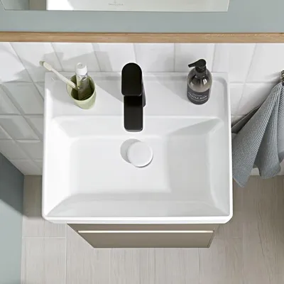 Produktbild von Villeroy & Boch Collaro Handwaschbecken 45 cm ohne Überlauf, 1 Hahnloch