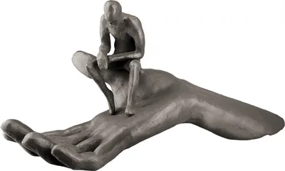 Produktbild von Gilde Skulptur, Hand, " Man on hand", Eisen, braun, VE 2, L. 21 cm, B. 9 cm, H. 12 cm Höhe: 12.00 cm Breite: 9.00 cm Tiefe: 21.00cm  84276