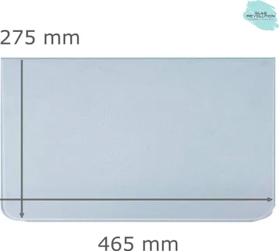 Produktbild von Kühlschrank Einlegeboden - Ornament504 - 4 mm - 2 abgerundete Ecken - 465 mm x 275 mm - (116,62 EUR / qm - Mindestbfl. 0,25 qm - Kantenb 5,35 EUR / lfm. - Eckenb. 1,00 EUR/Stck)