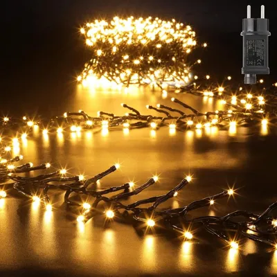 Immagine prodotto di Catena luminosa da esterno - 7,6 m - 760 LED - Bianco caldo - Effetto a grappolo