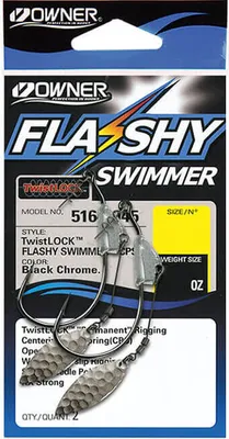 Produktbild von Owner Flashy Swimmer - 2 Jighaken mit Spinnerblatt, Größe/Gewicht:Gr. 1/0 / 3.5g
