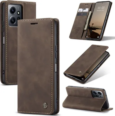 Produktbild von Redmi Note 12 4G Hülle, Retro Kunstledertasche mit Standfunktion Schutzhülle für Xiaomi Redmi Note 12 4G Kupfer
