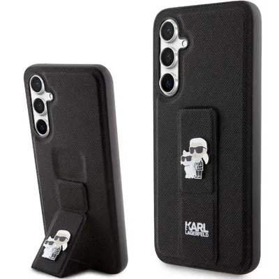 Custodia CG Mobile Karl Lagerfeld In Pelle Saffiano Per IPhone 15 Pro - Nero, Antiurto Con Supporto