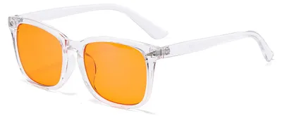 Produktbild von Long Keeper Nachtfahrbrille für Damen und Herren, Retro-Sonnenbrille mit orangefarbenen Gläsern, Nachtsichtbrille für Angeln, Sport und Radfahren