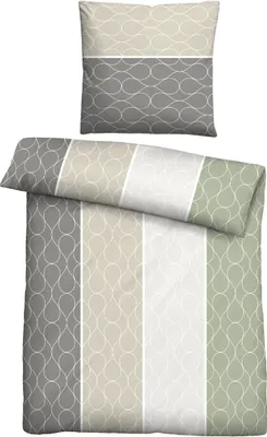 Produktbild von Traumhaft schlafen - Castell - Markenbettwäsche PolyBaumwolle Biber 0351108 TROPFEN color: pistaziengrün, size: 1x 135x200 cm + 1x 80x80 cm