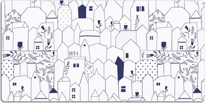 Produktbild von Schreibtischmatte Tischunterlage 90x45 cm Mauspad - Skizzierte Stadt.