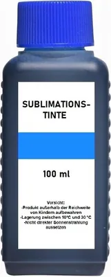 Produktbild von 100 ml Sublimationstinte photo-cyan - für Epson, Mutoh, Mimaki, Roland... für Sublimationsdruck, Thermotransferdruck, Textildruck