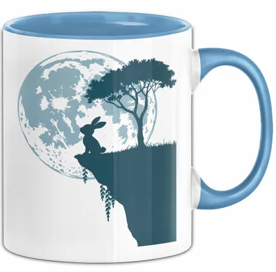 Produktbild von Kaninchen Hase Tierliebhaber Tasse Geschenk Lustige Geschenkidee Spruch (Blau)
