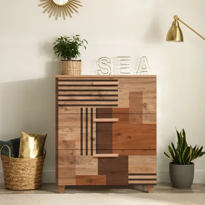 Produktbild von Skye Decor, Leva Gravis Colorblock, Kommoden, Atlantische Kiefer, 80 x 95 x 43 cm