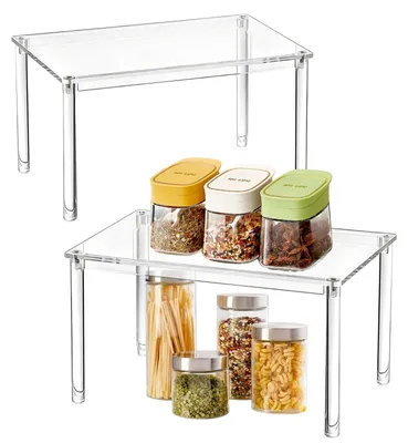Produktbild von Küchenorganizer, transparentes Gewürzregal, Make-up-Organizer aus Acryl, Küchenregal