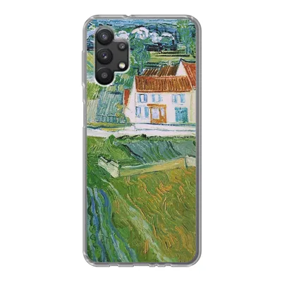 Produktbild von MuchoWow® Handyhülle Schutzhülle Hülle für Samsung Galaxy A32 5G Landschaft mit Kutsche und Zug - Vincent van Gogh Silikon Softcase Handy Hülle - Softcase