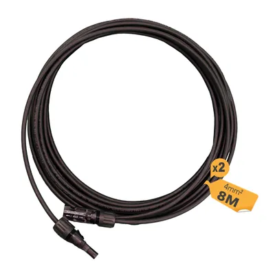 Produktbild von enjoy solar® HISkon Solarkabel Verlängerung MC4 auf MC4, 4 mm², 8 m PV-Kabel, 0% MwSt.
