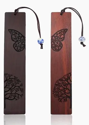 Zdjęcie produktu dla Drewniane podpórki do książek w stylu vintage, zestaw 2 sztuk