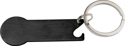 Produktbild von Schlüsselanhänger mit Einkaufschip,Flaschenöffner,Schlüsselring / Farbe: schwarz