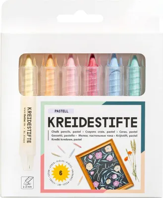 Produktbild von Folia Kreidestifte 6er Set pastell