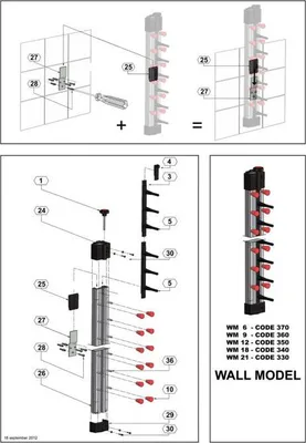Produktbild von Combisteel Telleregal für 21 Teller - Wandmodell, 1620 x 70 mm