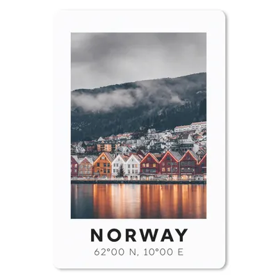 Produktbild von MuchoWow® Mauspad Mousepad Bergen - Norwegen - Wasser - Skandinavien 18x27 cm - Mousepads - Maus Mat - Pad - Mausunterlage