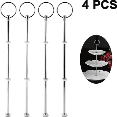 Image de 4 lots de ferrures pour présentoirs à gâteaux à 3 étages, ferrures pour plateaux à étages, ferrures pour présentoirs à gâteaux à 3 étages, ferrures pour poignées de plateaux de service à desserts, ferrures pour présentoirs à gâteaux