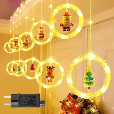 Productafbeelding van Raam-kerstdecoratie - 3 m - 100 leds - Timer