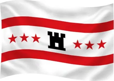 Image de Drapeau de la Drenthe, 70 x 100 cm, en polyester filé