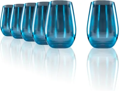 Produktbild von Stölzle Lausitz Mirrors 6 Stück Multifunktionsbecher blau 352 00 12 MR005 | EAN 4012632298959 | HAN 352 00 12 MR009
