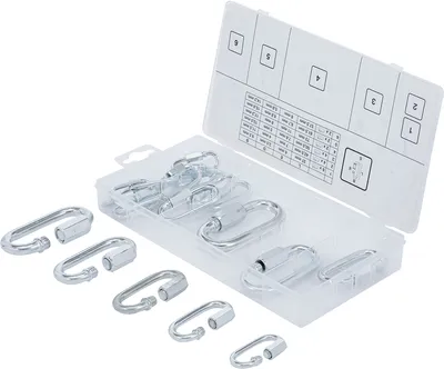 Produktbild von BGS 8078 Schraubverschluss-Karabinerhaken-Set, 20-tlg.