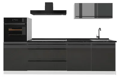 Imagen del producto de Mueble de cocina Vicco R-Line Antracita alto brillo/Blanco 280 cm encimera Antracita, Model 67678