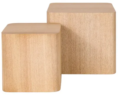 Produktbild von home24 Beistelltisch - 2er-Set - Esche