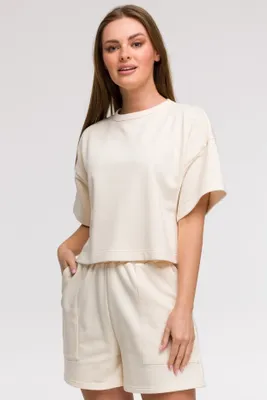 Obrázok produktu pre BeWear Dámske tričko s krátkym rukávom Nikotemo B294 vanilková L/XL
