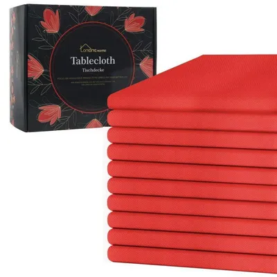 Obrázok produktu pre Jednorazová netkaná obrus červenej farby, rozmer 1,18 m x 2,5 m, 10 kusov