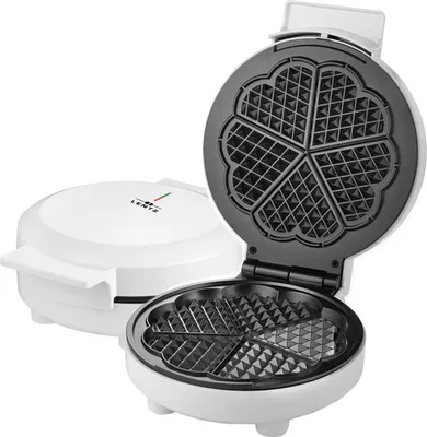 Zdjęcie produktu dla Gofrownica Lentz, biała, 1000 W, izolowany termicznie uchwyt, 5-krotny kształt serca