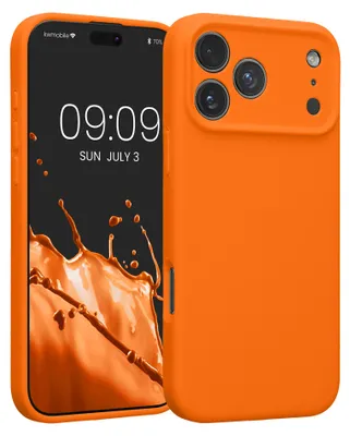 Produktbild von kwmobile Hülle kompatibel mit Apple iPhone 17 Pro Max - Hülle Silikon gummiert - Handyhülle - Handy Case in Fruity Orange