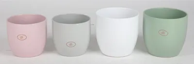 Produktbild von 33x Keramik Übertopf Ø 14 x 13 cm – dekorativer Blumentopf in verschiedenen Farben für Wohnraum & Büro