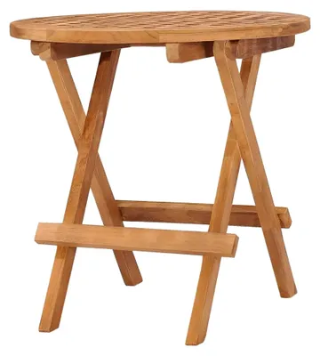 Produktbild von Klapptisch Gartentisch 50x50x50cm Teakholz für Balkon, Picknick, Hinterhof und Terrasse