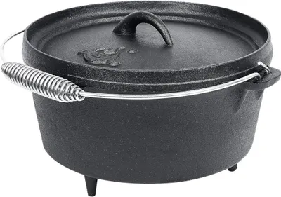 Produktbild von El Fuego Feuertopf Dutch Oven Set 3,60 L Schmortopf Grill Topf Gusseisen Bräter