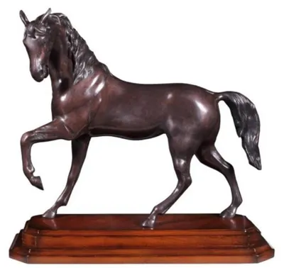 Immagine prodotto di Casa Padrino figura in bronzo con base in legno bronzo / marrone 42 x 17 x h. 40 cm - figura decorativa