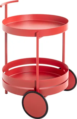 Produktbild von HAKU Servierwagen Korallenrot - Metall, B/H/T: 42x62x42 cm