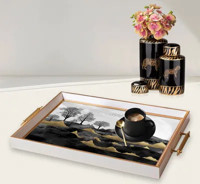 Produktbild von Evila Originals, TPB9827, Tablett, Mehrfarbig, 100 % GLAS, 50 x 29 x 3,5 cm