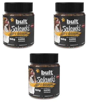 Produktbild von Bult | Snacks für Hunde - 3x150g - 94% Fleisch - Weiche Snacks - Natürliche Zutaten