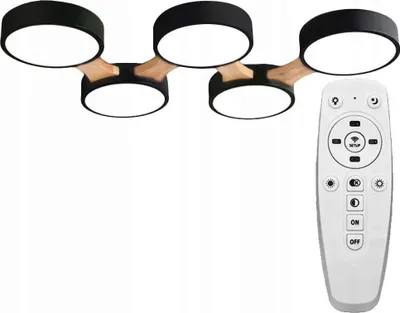 Produktbild von tooLight Deckenlampe App526-5C Schwarz 5-Lichtquelle 5 X 12W 35X95Cm