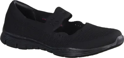Produktbild von Skechers Seager Cute N´Coy 159078-BBK Ballerina, Damen, Textil, Black, Vegan - Damenschuhe Modische Pumps / Ballerina, Schwarz