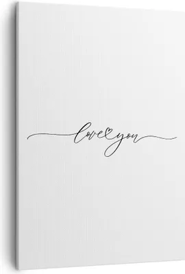 Produktbild von Bild auf Leinwand - Leinwandbild - Einteilig - Ich liebe dich handschriftlich - 50x70cm - Wand Bild - Wanddeko - Wandbilder - Leinwanddruck - Wanddekoration - Leinwand bilder - Wandbild - PA50x70-4644