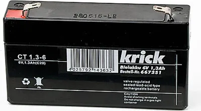 Produktbild von Krick Bleiakku 6V / 1,3Ah