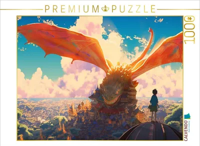 Produktbild von CALVENDO Puzzle Drachenbegegnung | 1000 Teile Lege-Größe 64x48cm Foto-Puzzle für glückliche Stunden