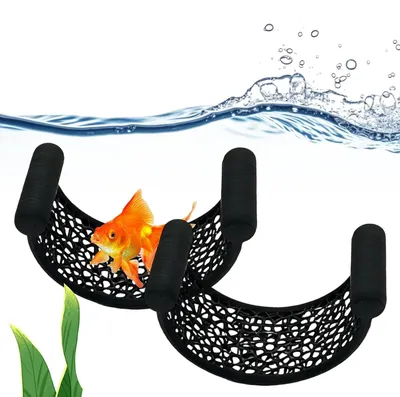 Schwimmende Betta-Hängematte, 2 Stück, Aquarium-Deko, Schwarz