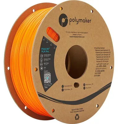 Immagine prodotto di Polymaker PA07010 Filament PLA Pro hohe Steifigkeit schlagfest 1.75 mm 1000 g Orange (PA07010)