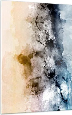 Produktbild von Bilder auf glas - Einteilig - Abstraktion Wolken Berge - 50x70cm - Glasbilder - Wandbilder - Bilder - zum Aufhängen bereit - Wanddekoration aus Glas - Glas Bilder - Wandbild auf Glas - GPA50x70-4894