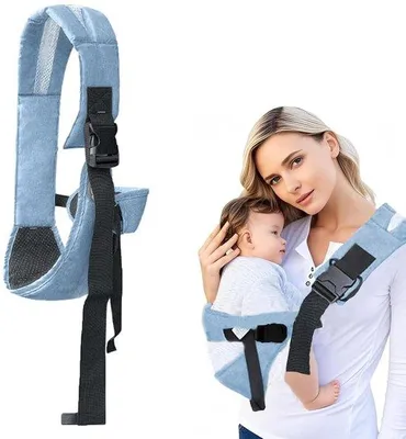 Productafbeelding van Multifunctionele Draagzak voor Baby's en Peuters, Verstelbare Draagzak met Zij Heuptasje, Geschikt voor Kinderen van 6 tot 48 Maanden, K