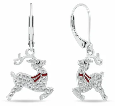 Produktbild von Verspielte Silberohrringe Reindeer EA1246W