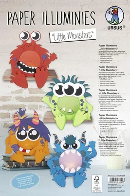 Produktbild von URSUS Paper Illuminies „Little Monsters“, Kunstpapier